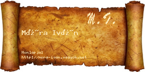 Móra Iván névjegykártya