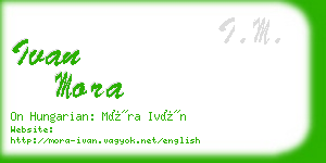 ivan mora business card
