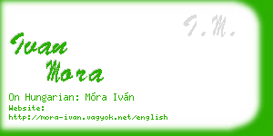 ivan mora business card